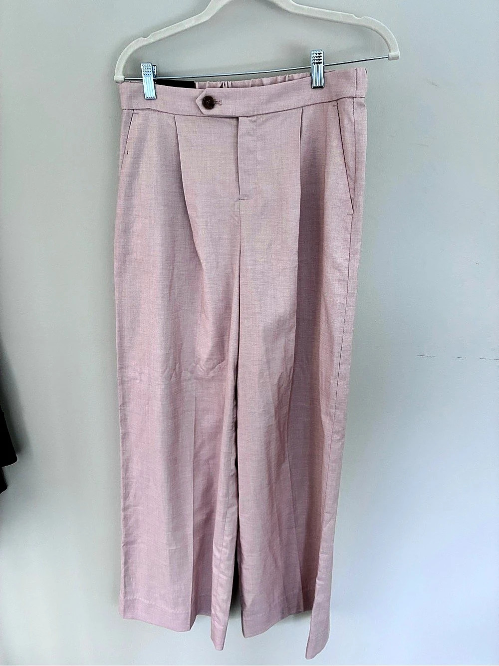 Banana Republic High-Rise Wide-Leg Linen Pull-On Ankle Pant Linen Pull-On Ankle